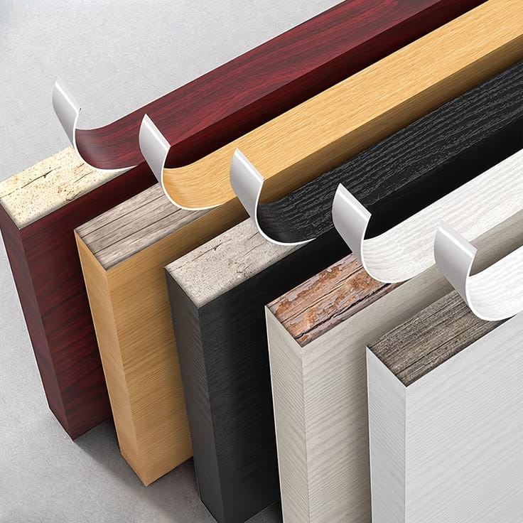 Edge banding applied to board