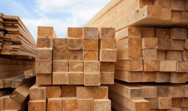 Squared timber posts