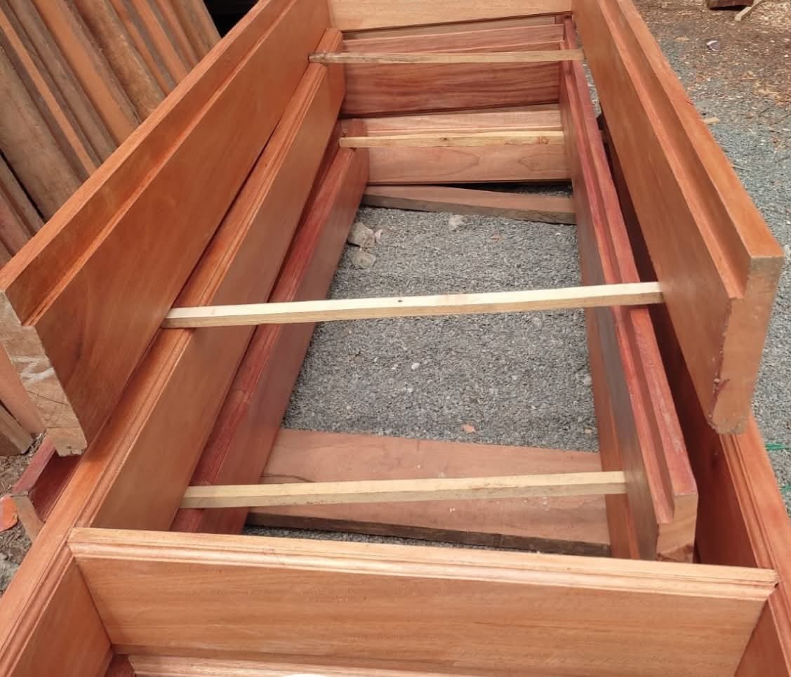 Hardwood bed frame