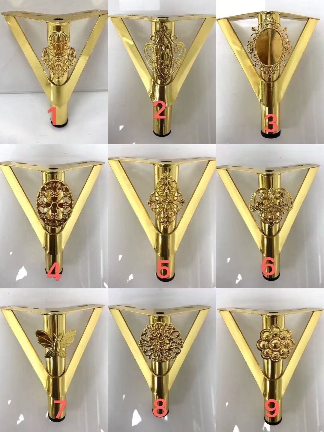 Sofa leg range — gold