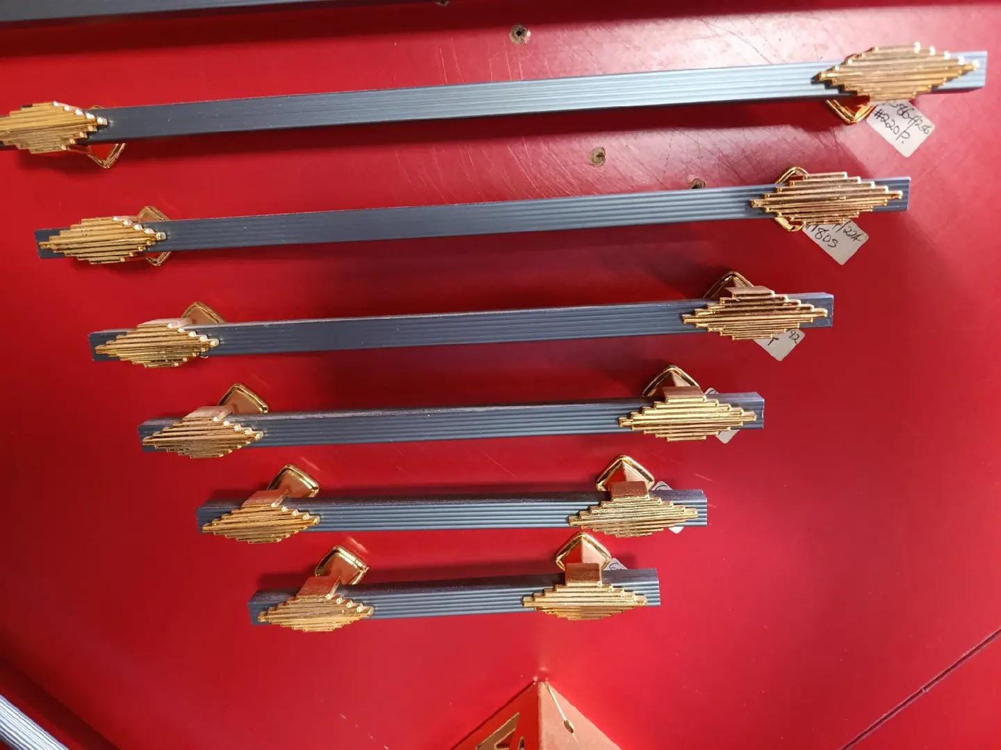 Ornate bar pull handles