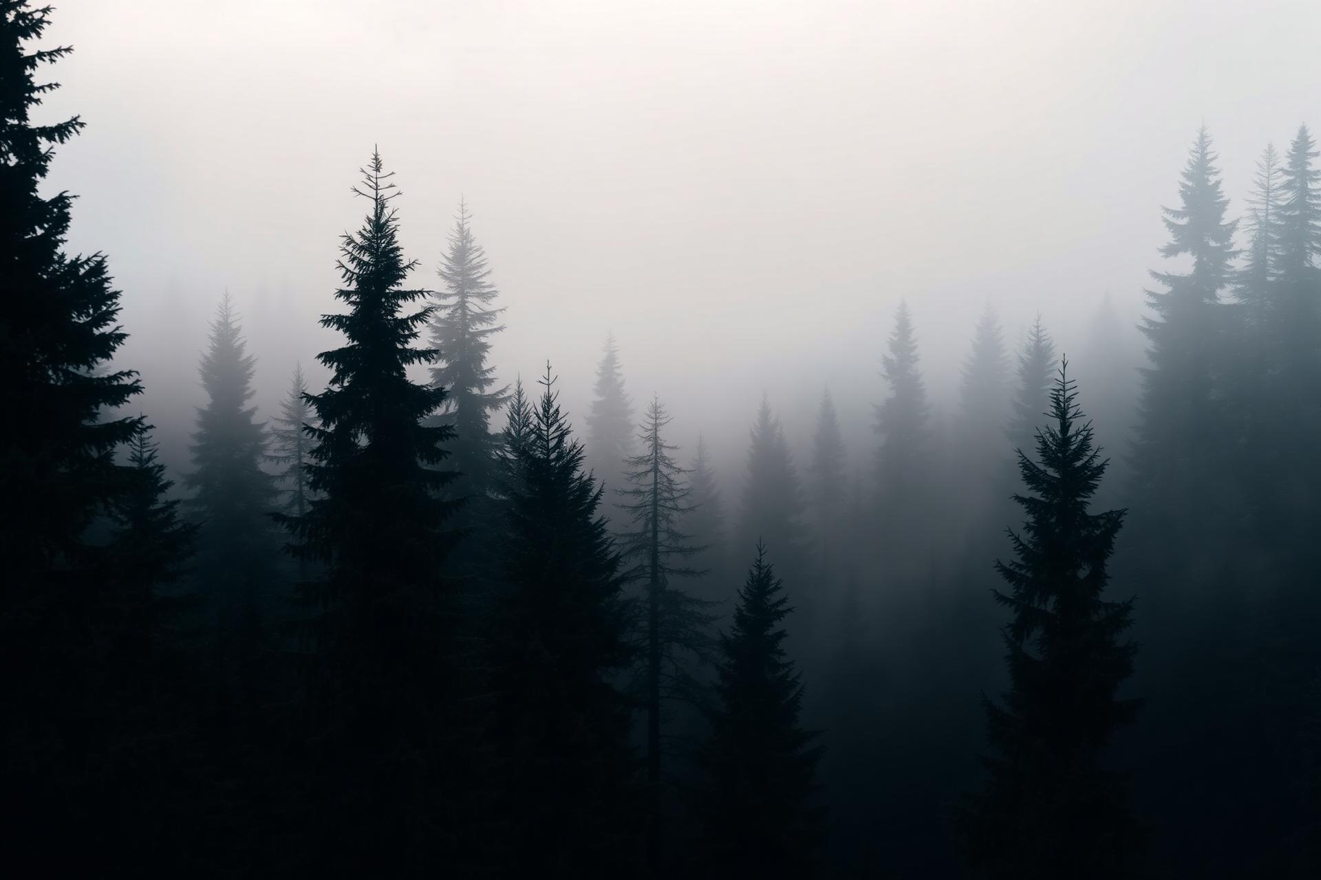 Pine plantation at dawn